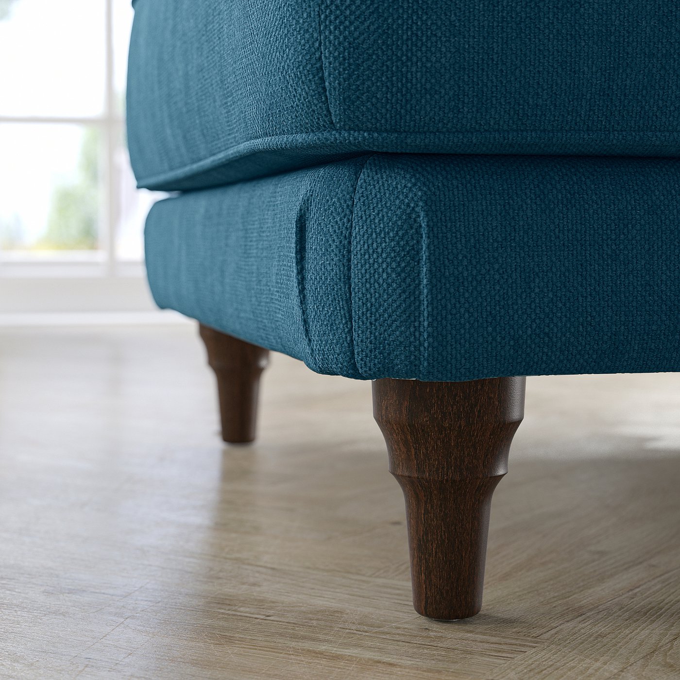 ESSEBODA ottoman, Tallmyra blue/brown - IKEA