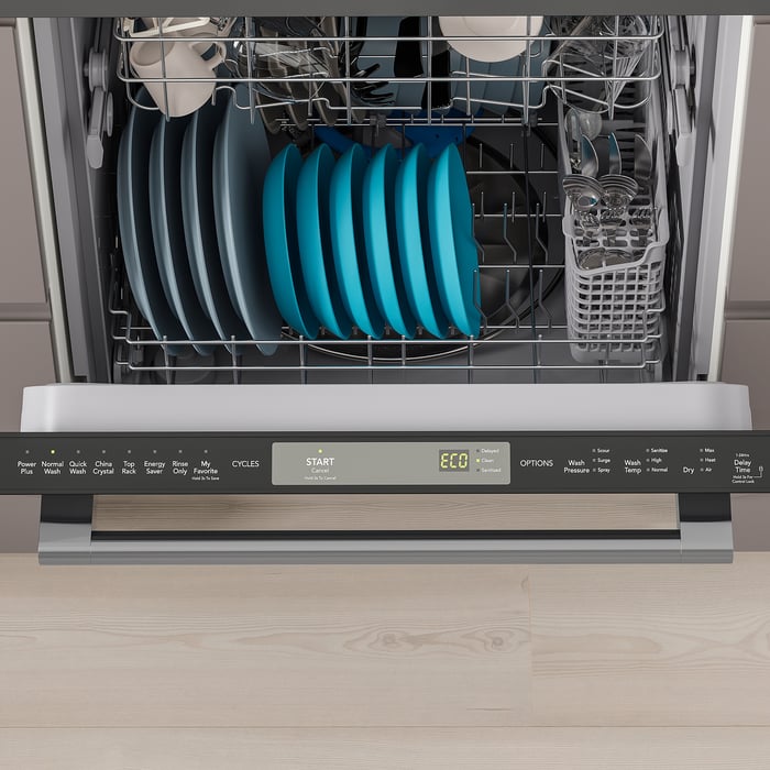 ESSENTIELL builtin dishwasher, black Stainless steel IKEA