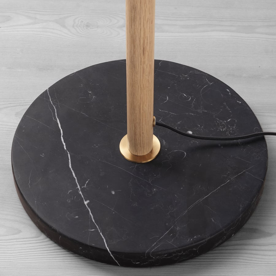 EVEDAL floor lamp, marble/gray IKEA