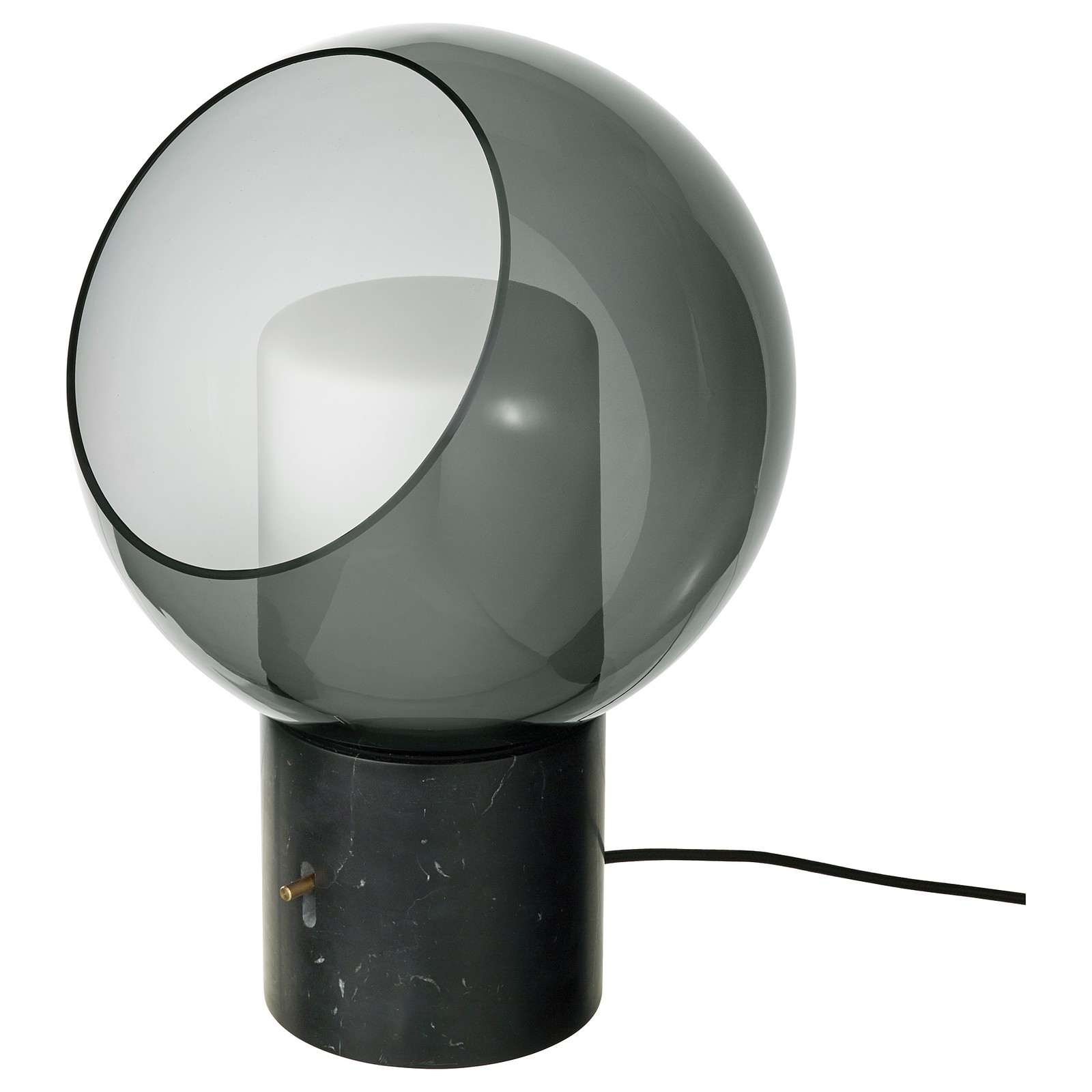 EVEDAL Table lamp, gray marble, globe gray globe IKEA