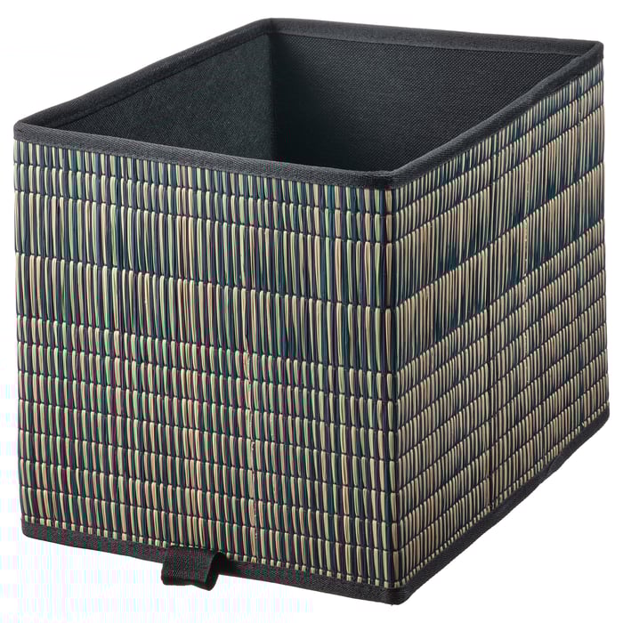 EXTRAKNÄCK Basket, seagrass/black, 9 ¾x13 ¾x9 ¾" IKEA