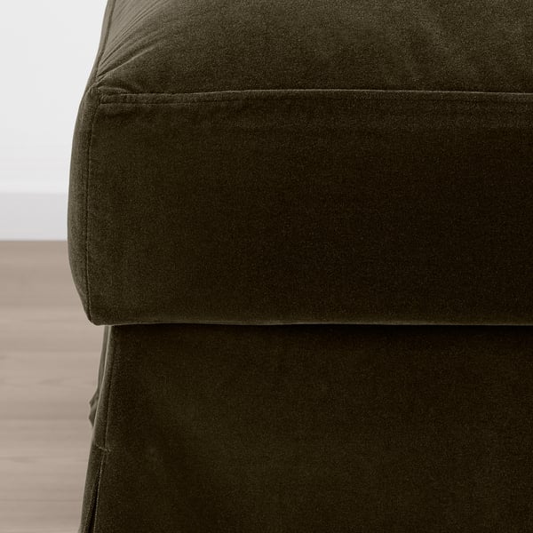 FÄRLÖV Ottoman with storage, Djuparp dark olivegreen IKEA