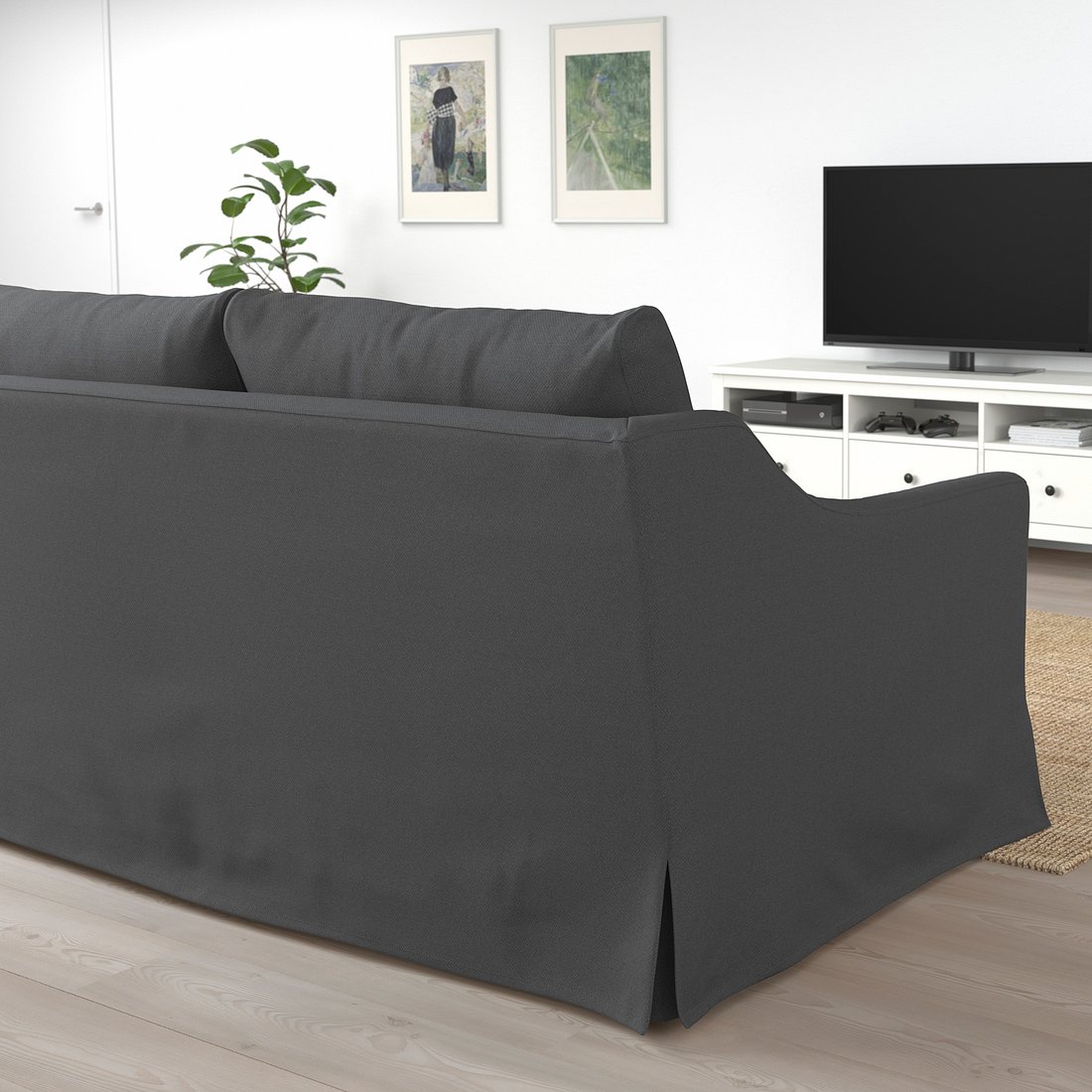 FÄRLÖV Sleeper sofa, Flodafors gray IKEA