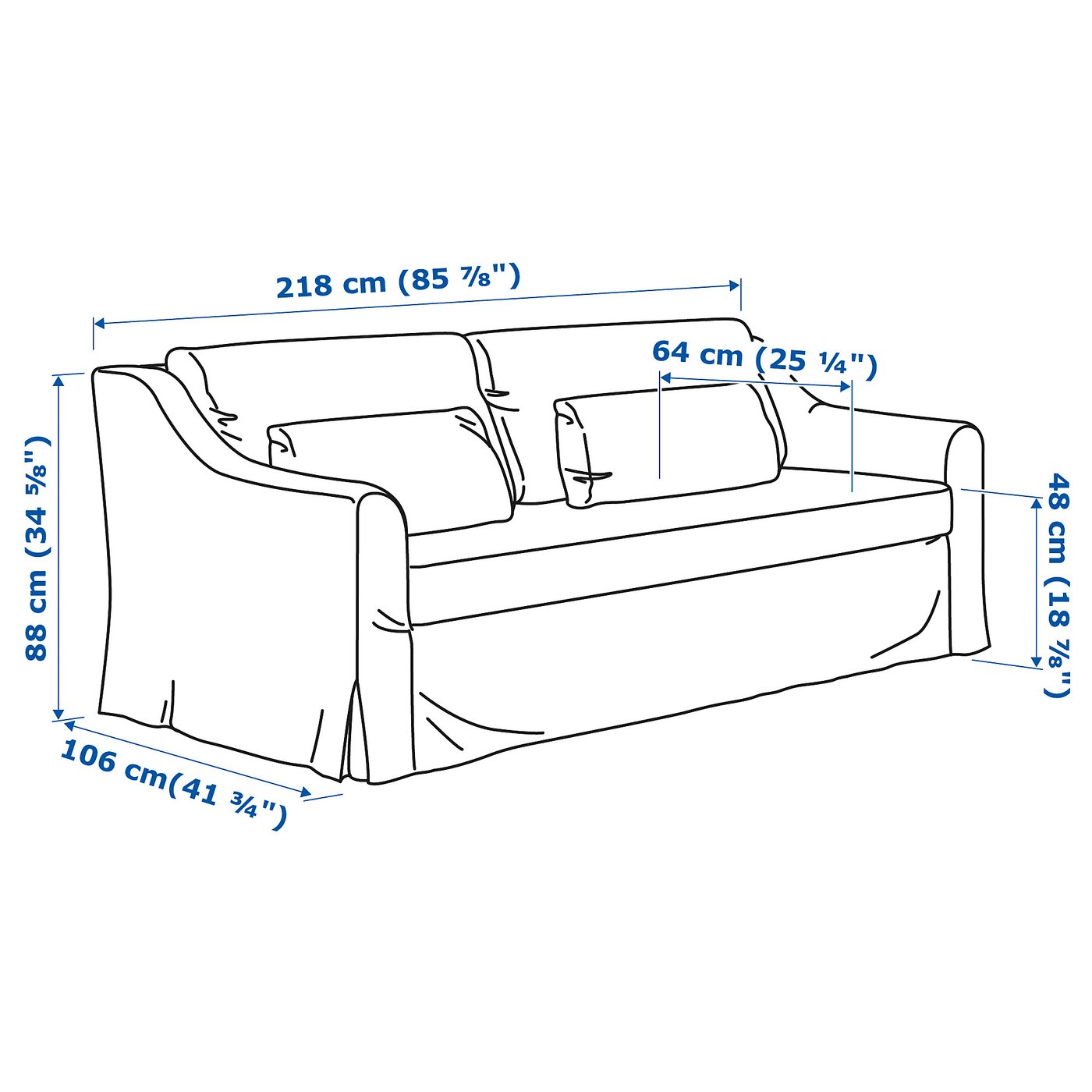 FÄRLÖV Sofa, Flodafors white - IKEA