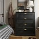 FÅGELFJÄLLET 4-drawer dresser, black oak effect, 32 1/4x20 1/8x39 3/4 "