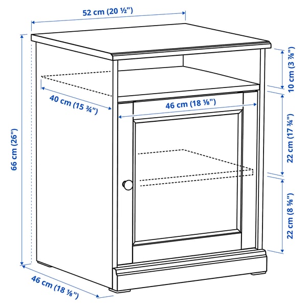 Illustration with measurements for the product: FÅGELFJÄLLET.