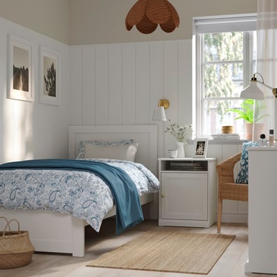 FÅGELFJÄLLET Bedroom furniture, set of 2, off-white, Twin
