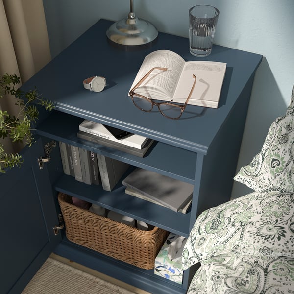 FÅGELFJÄLLET Nightstand, dark gray-blue, 20 1/2x18 1/8x26 "