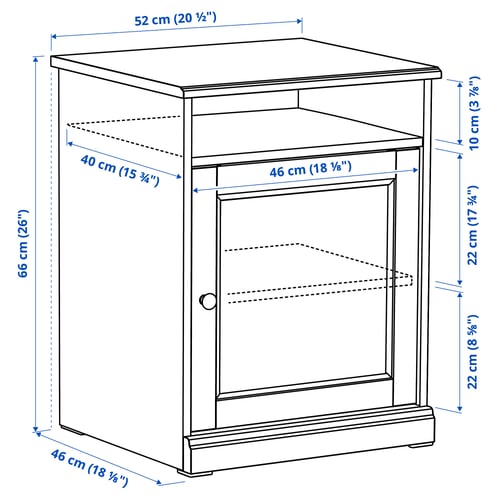 Illustration with measurements for the product: FÅGELFJÄLLET.