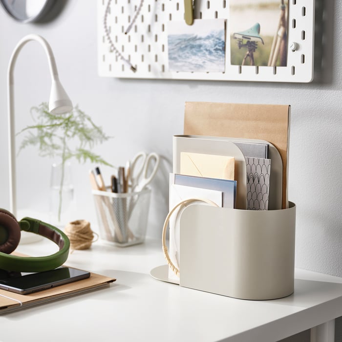 FAGNING magazine file, light greybeige IKEA