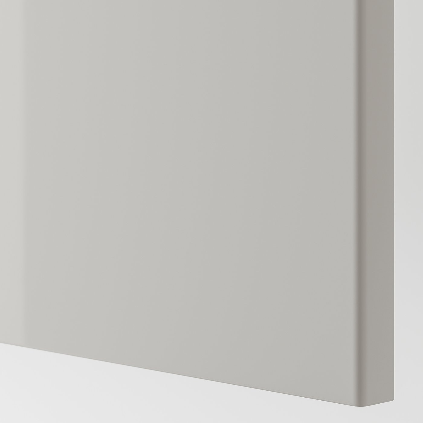 Door with hinges, high gloss/light gray 2