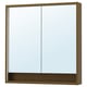 FAXÄLVEN Mirror cabinet w built-in lighting, brown oak effect, 36x6x37 "