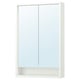 Option: FAXÄLVEN Mirror cabinet w built-in lighting, white, 24x6x37 "