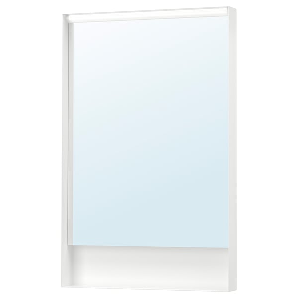 FAXÄLVEN Mirror with built-in lighting, 24x37 "