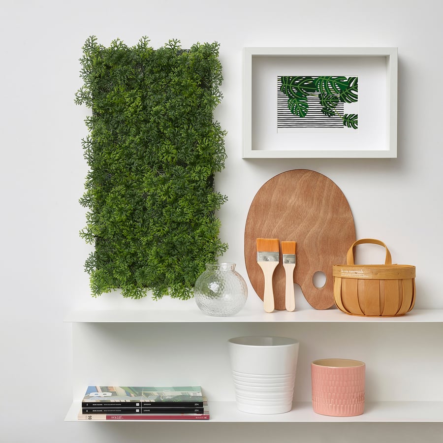 FEJKA artificial plant, wall mounted indoor/outdoor/moss green, 10 ¼x10