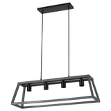 FELSISK Pendant lamp with 4 lamps, wood gray, 32 "