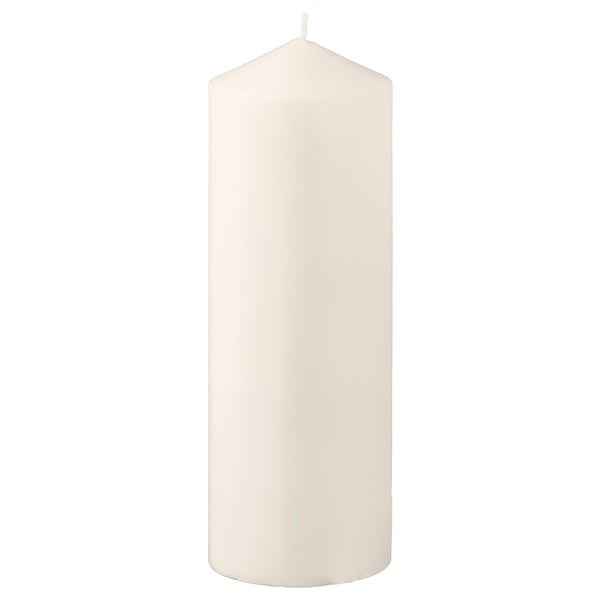 FENOMEN Unscented block candle, natural, 11 ½" IKEA