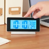 FILMIS Clock/thermometer/alarm, black, 6 ½x3 ½ "