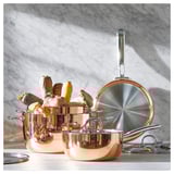 FINMAT Saucepan with lid, copper/stainless steel, 2 qt