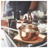 FINMAT Saucepan with lid, copper/stainless steel, 2 qt
