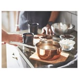 FINMAT Saucepan with lid, copper/stainless steel, 2 qt