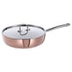 FINMAT Sauté pan with lid, copper/stainless steel, 10 "