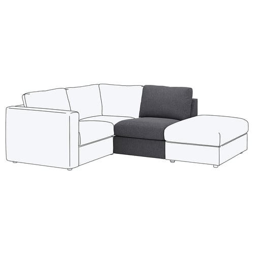 FINNALA sectional sofa; grey & white, modern, two-tone design.
