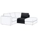 FINNALA 1-seat section, Tallmyra black/gray