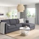 FINNALA sectional sofa with coffee table in bright living room.