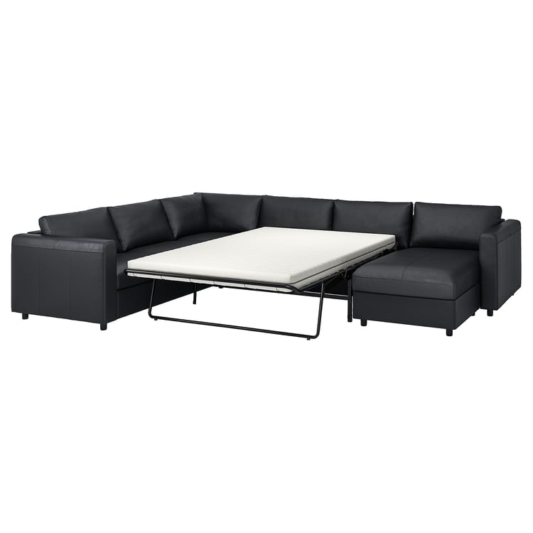 FINNALA corner sleeper sofa, 5seat, with chaise/Grann/Bomstad black IKEA
