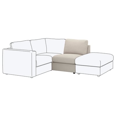 FINNALA Cover for 1-seat section, Gunnared beige