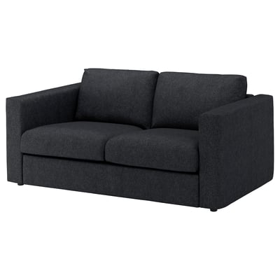 FINNALA Cover for loveseat, Tallmyra black/gray
