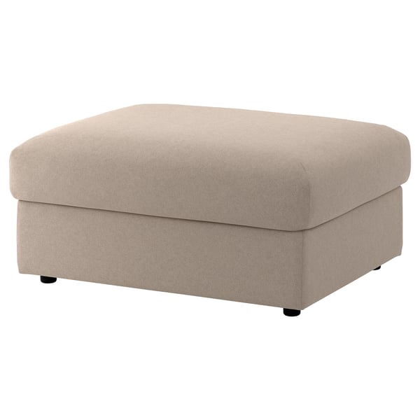 FINNALA Cover for ottoman with storage, Tallmyra beige