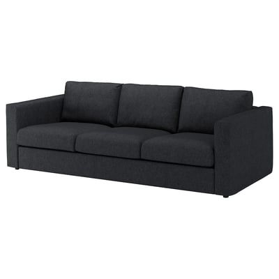 FINNALA Cover for sofa, Tallmyra black/gray