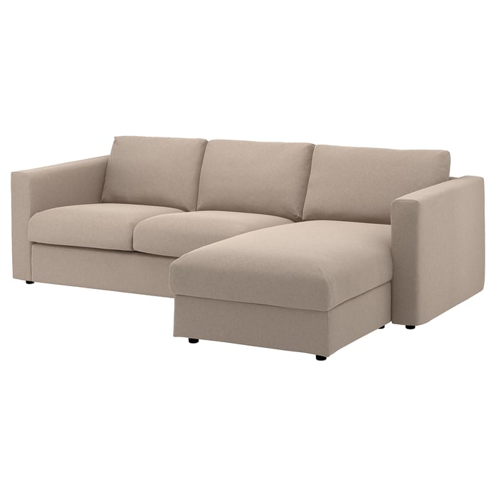 FINNALA cover for sofa, with chaise/Tallmyra beige IKEA