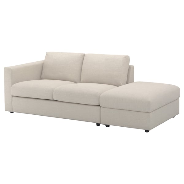 FINNALA Cover for sofa, with open end/Gunnared beige