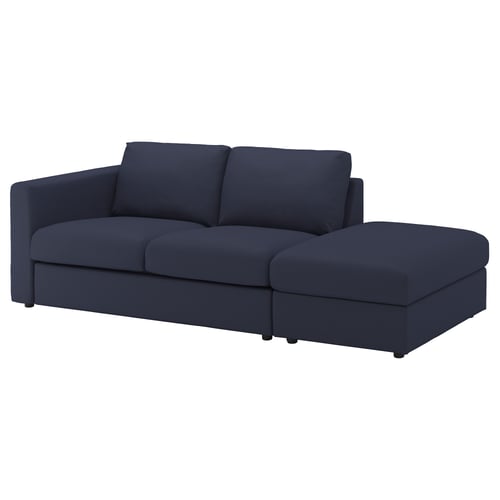 FINNALA cover for sofa, with open end/Orrsta blackblue IKEA