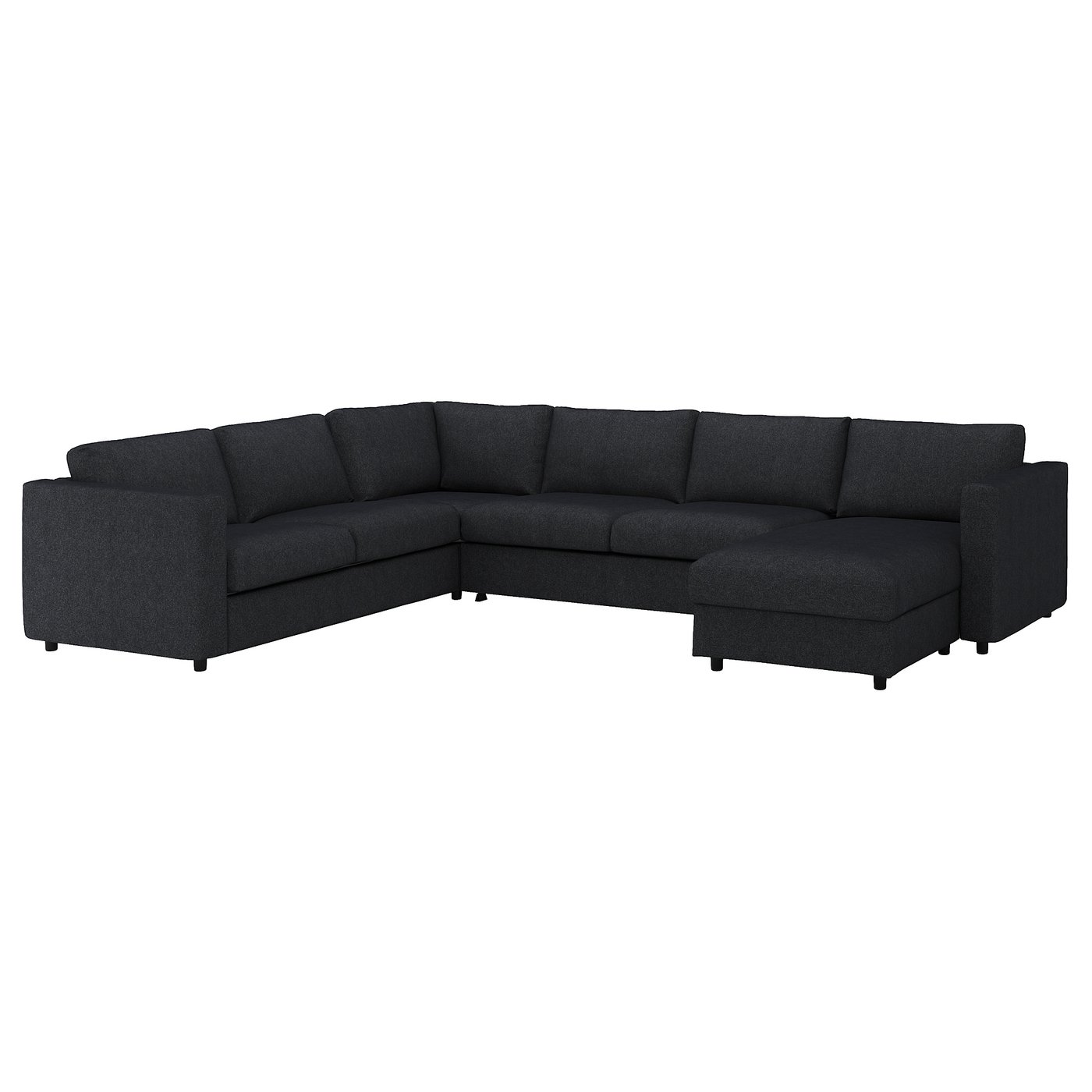 FINNALA crnr sleeper sofa, 5-seat w chaise, Tallmyra black/gray - IKEA