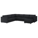 FINNALA Cvr crnr sleeper sofa 5-seat w chs, Tallmyra black/gray