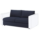 FINNALA Loveseat sleeper section, Orrsta black-blue