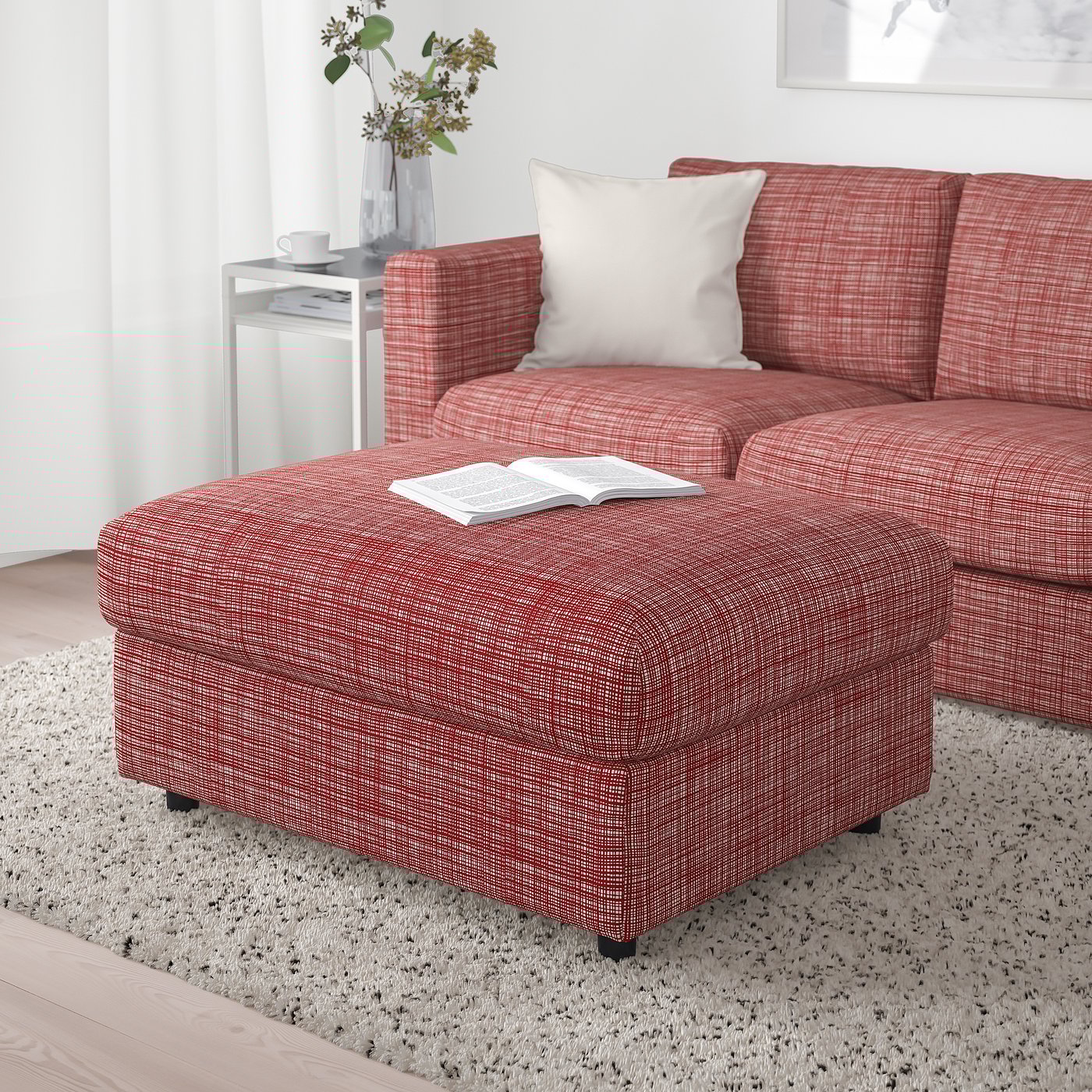 FINNALA ottoman with storage, Dalstorp multicolor IKEA