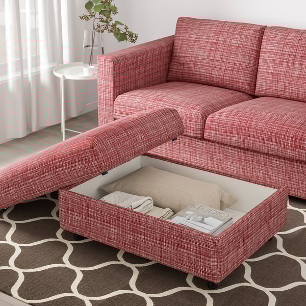 FINNALA ottoman with storage, Dalstorp multicolor IKEA