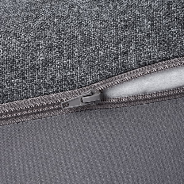 FINNALA Ottoman with storage, Gunnared medium gray