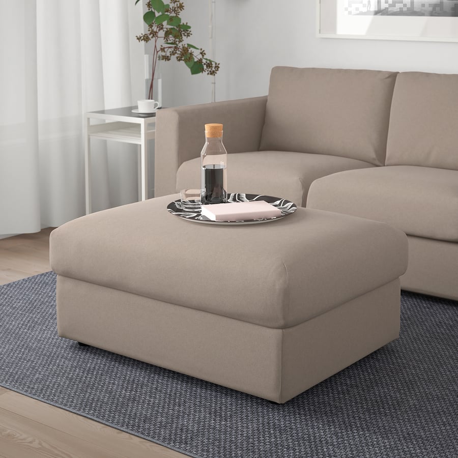 FINNALA ottoman with storage, Tallmyra beige IKEA
