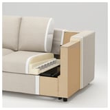 FINNALA Sectional, 4-seat corner, with open end with headrests/Gunnared beige