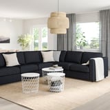 FINNALA Sectional, 5-seat corner, Tallmyra black/gray