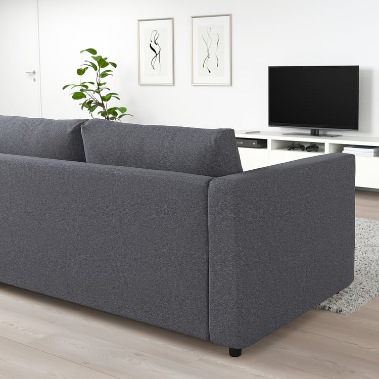 FINNALA sleeper sofa, Gunnared medium gray IKEA