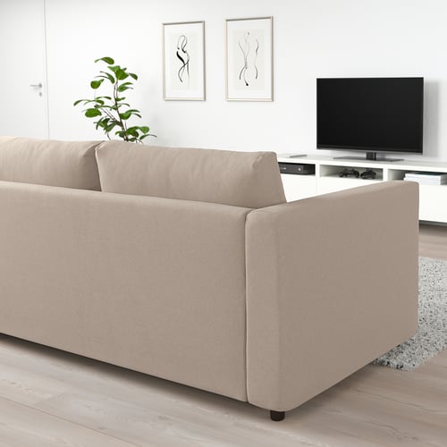 FINNALA sleeper sofa, Tallmyra beige IKEA