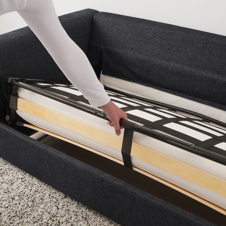 FINNALA sleeper sofa, Tallmyra black/gray IKEA