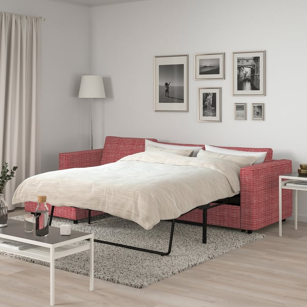 FINNALA sleeper sofa, with chaise/Dalstorp multicolor IKEA